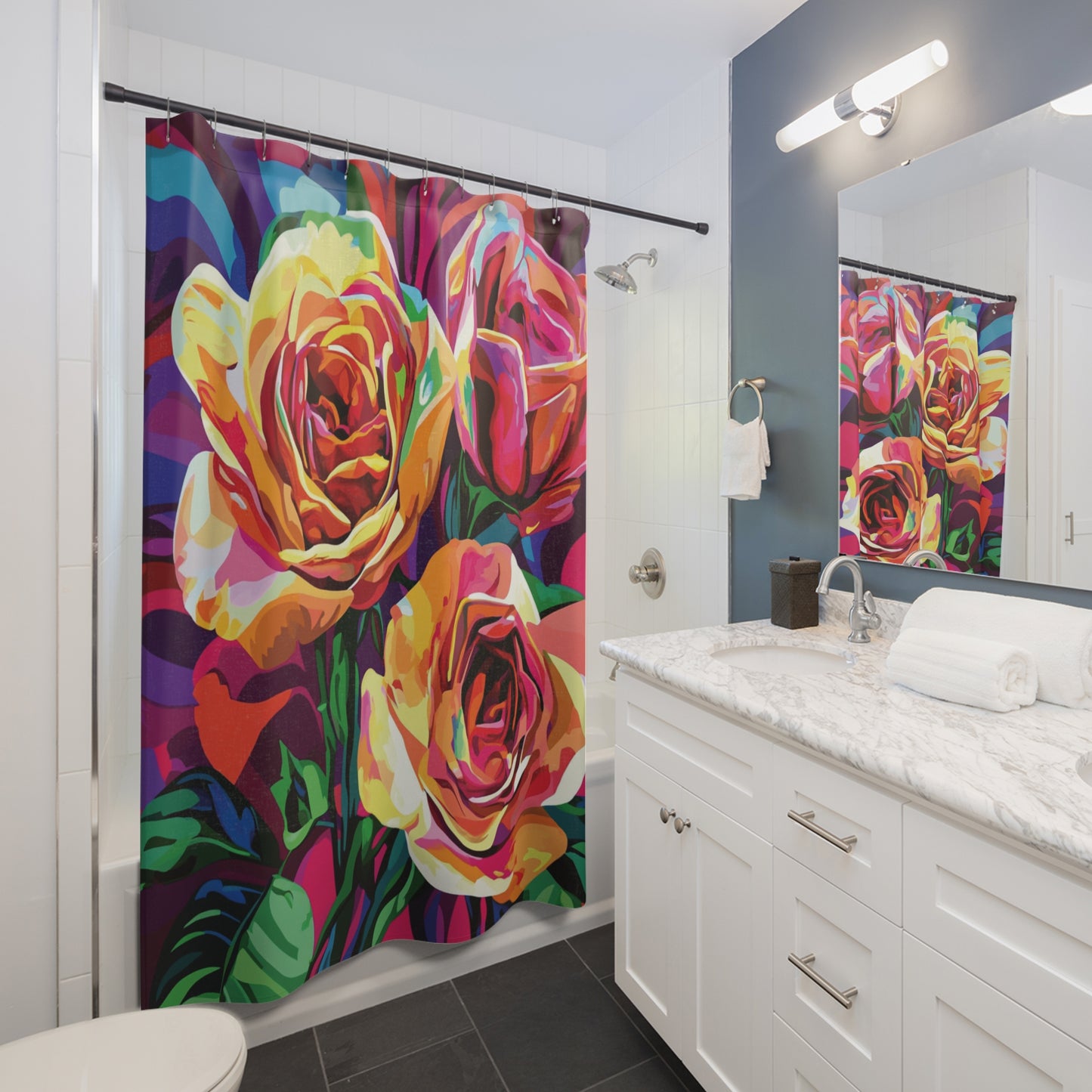 Vibrant Flowers Shower Curtains