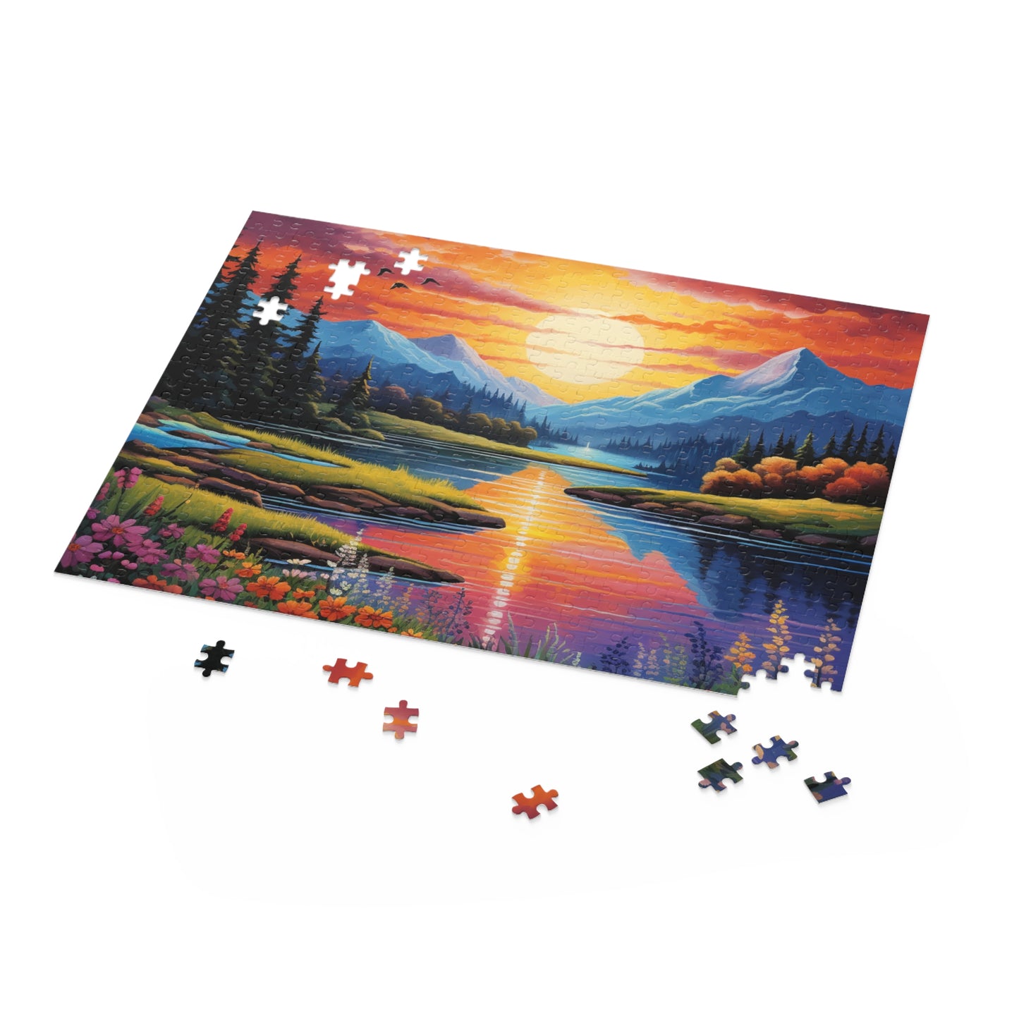 Serene Sunset Landscape Puzzle - 500-Piece Jigsaw for Nature Lovers