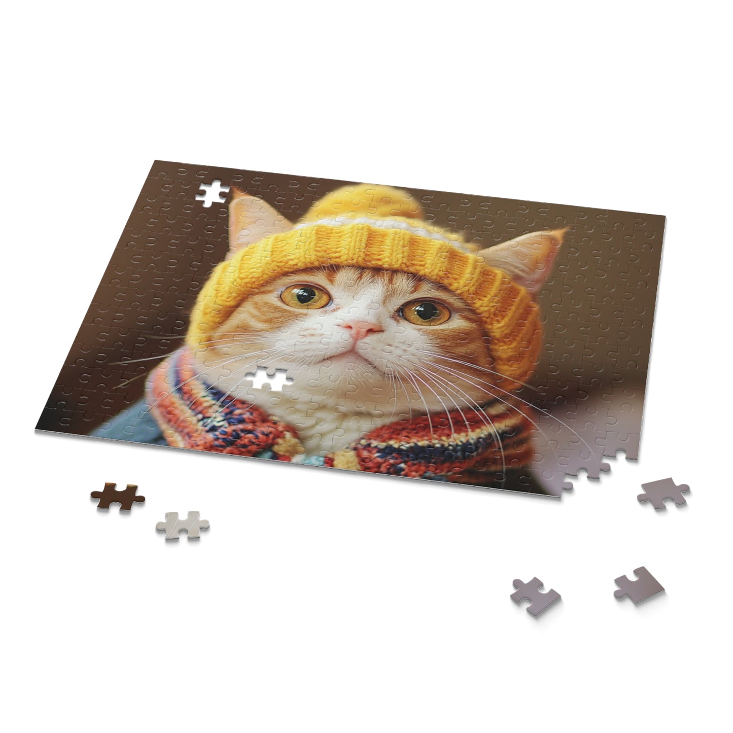 Adorable Cat Winter Puzzle - 500-Piece