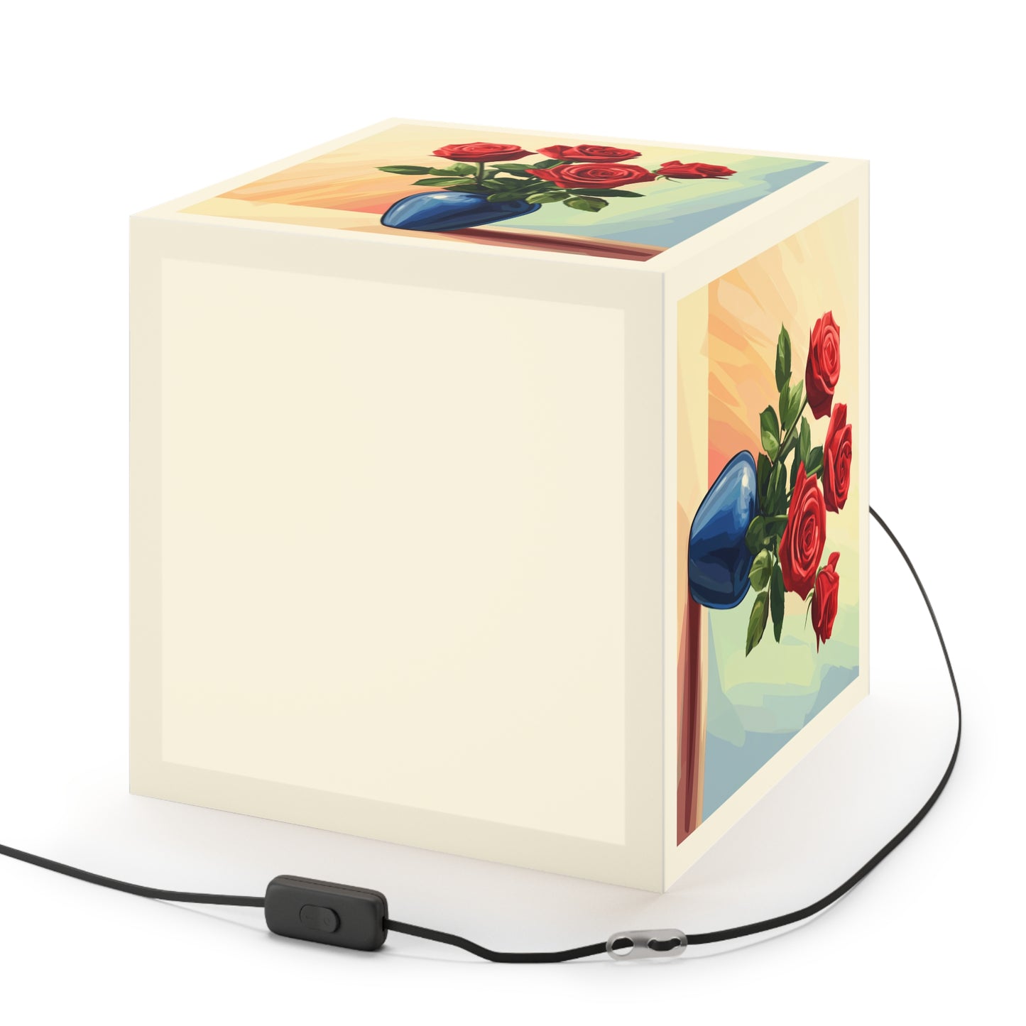 Elegant Rose Floral Light Cube Lamp - Perfect for Home Decor & Gifts