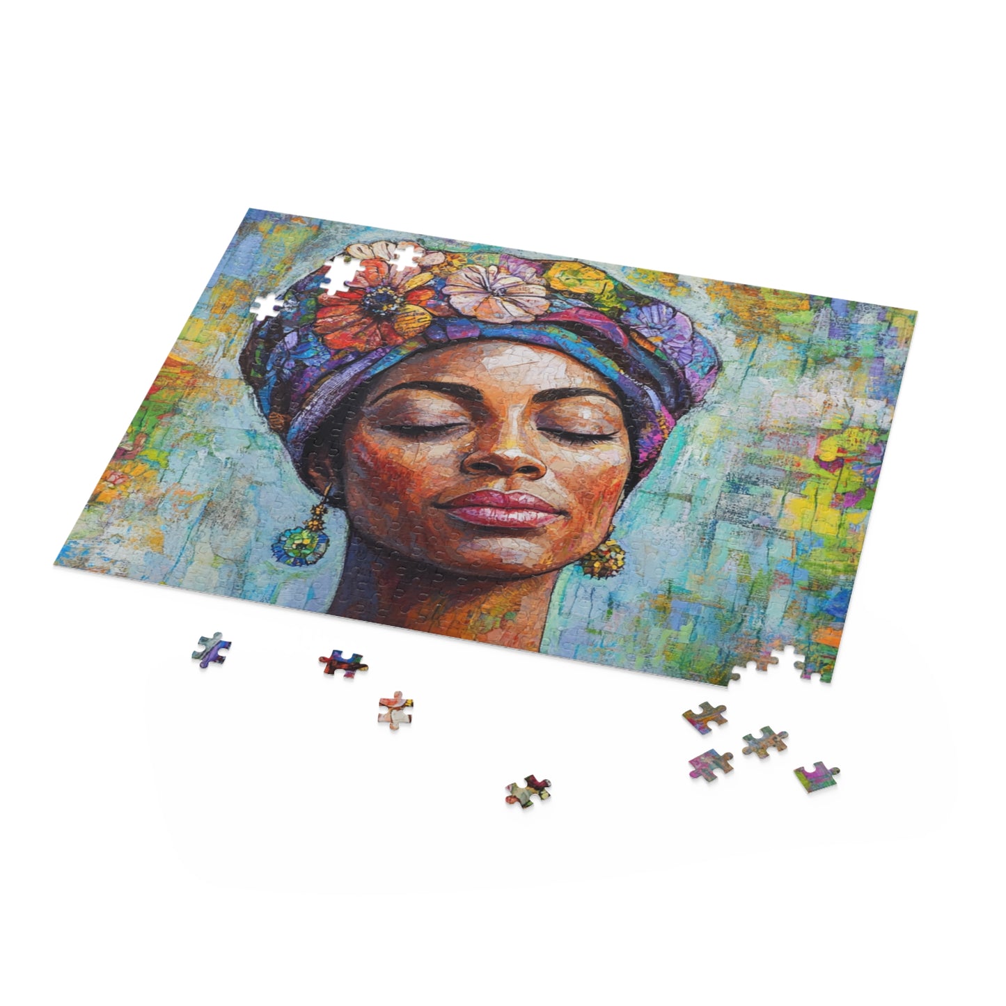 Serene Beauty Puzzle – 120/252/500-Piece Colorful Floral Design for Relaxation and Mindfulness