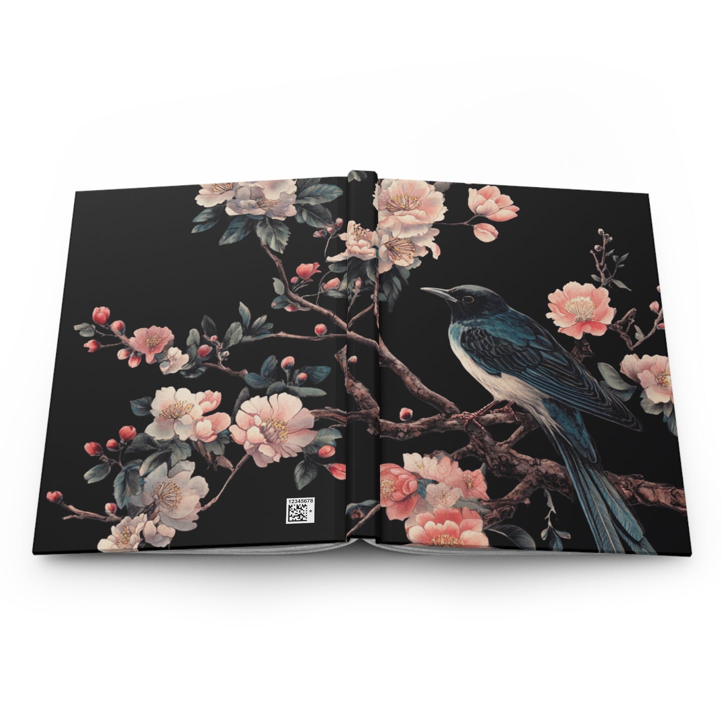 Elegant Hardcover Journal with Floral and Bird Design - Perfect for Nature Lovers and Thoughtful Gifting