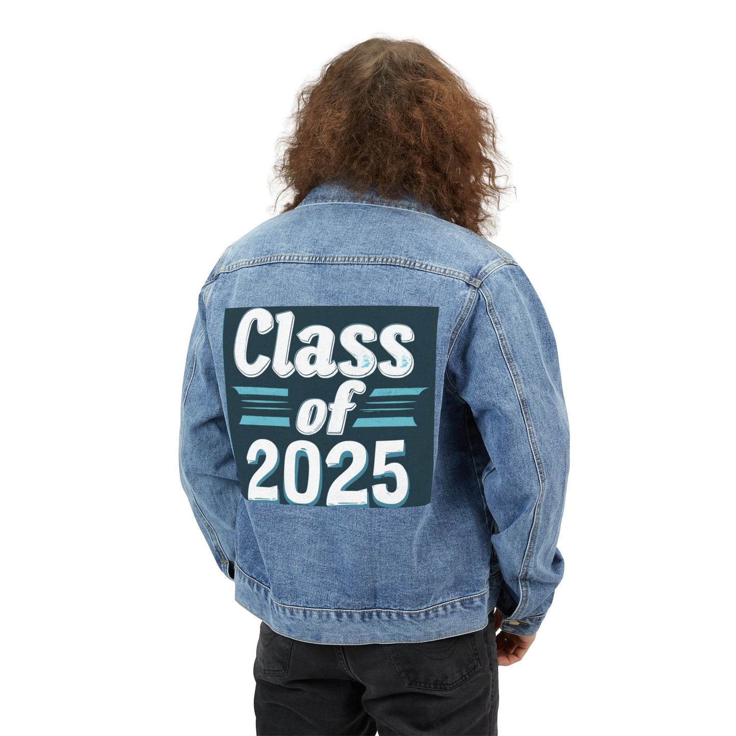 Men's Class of 2025 Denim Jacket - Trendy Graduation Outerwear