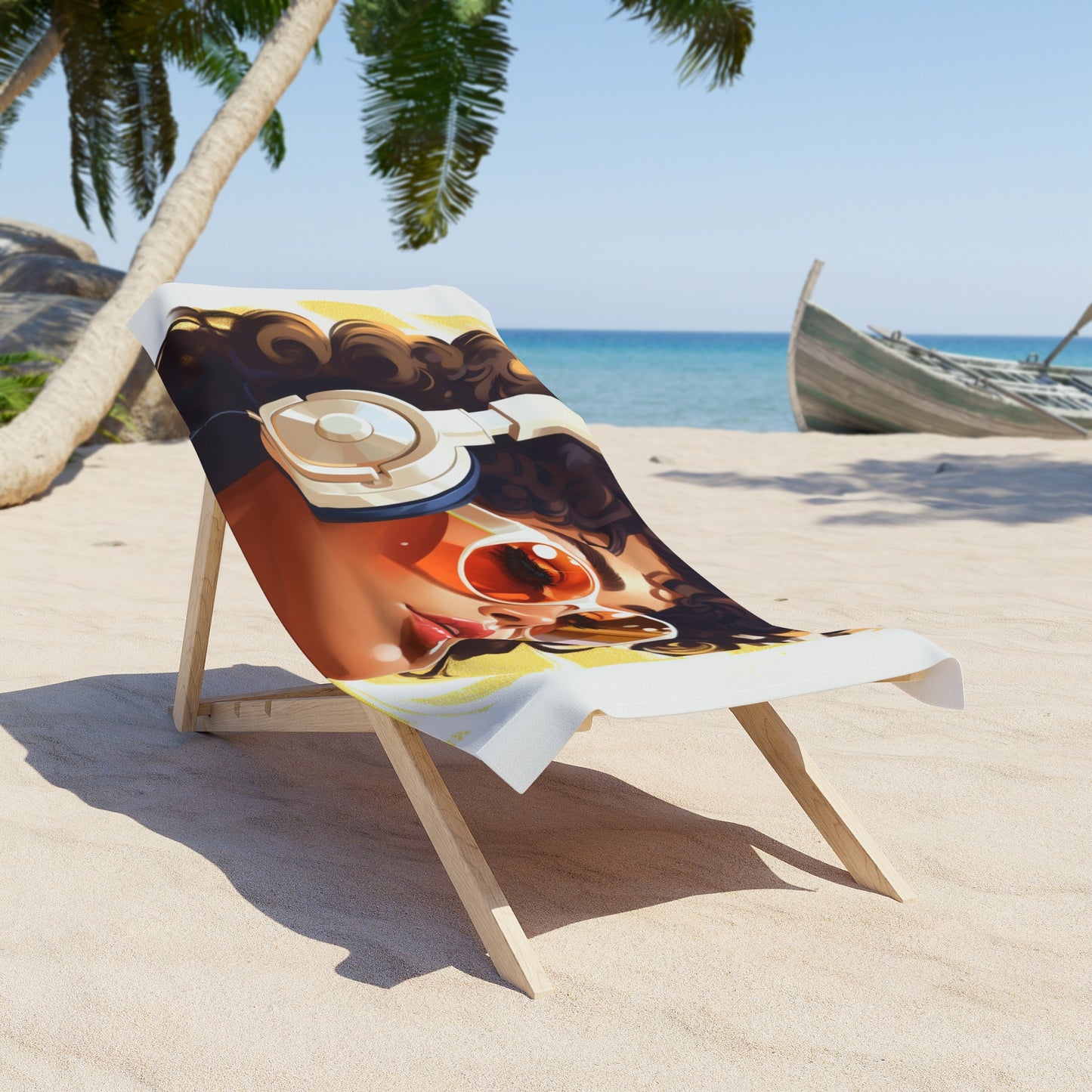 Chic Beach Towel with Vintage Vibes - Perfect for Summer Fun, Pool Days, Travel, Beach Parties, Gifts