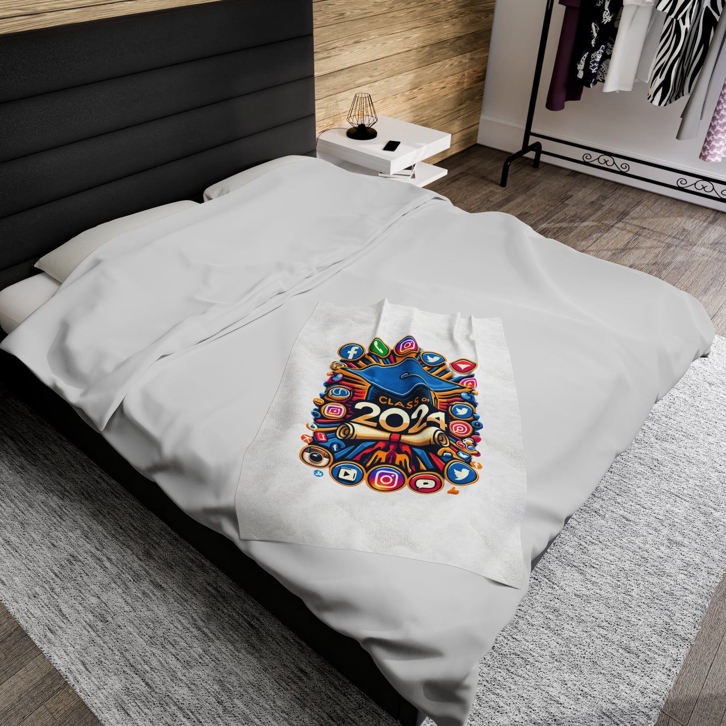 Class of 2024 - Velveteen Plush Blanket