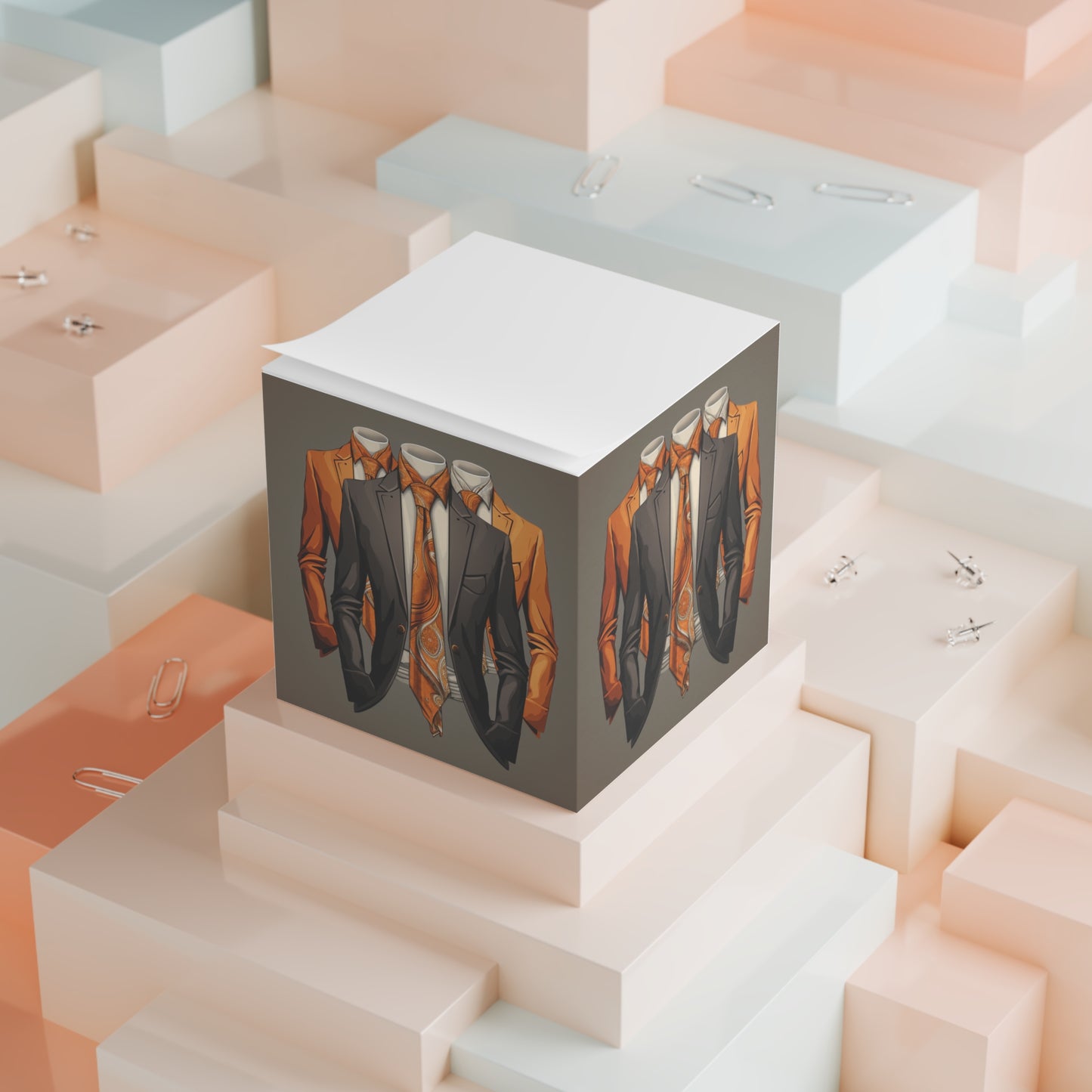 Stylish Note Cube for Professionals, Office Decor, Gift for Coworkers, Desk Organizer, Unique Stationery