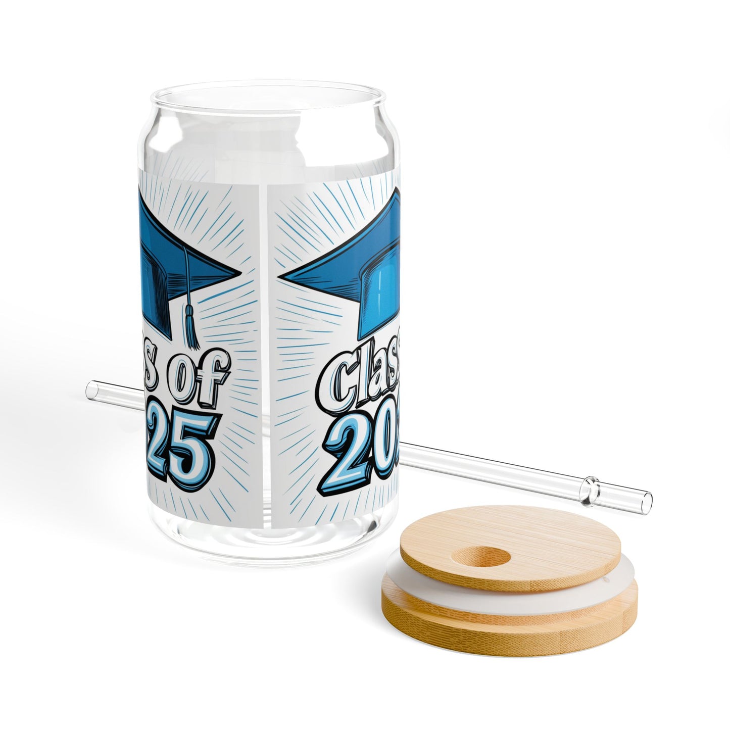 Graduation Sipper Glass | Class of 2025 16oz Tumbler with Straw
