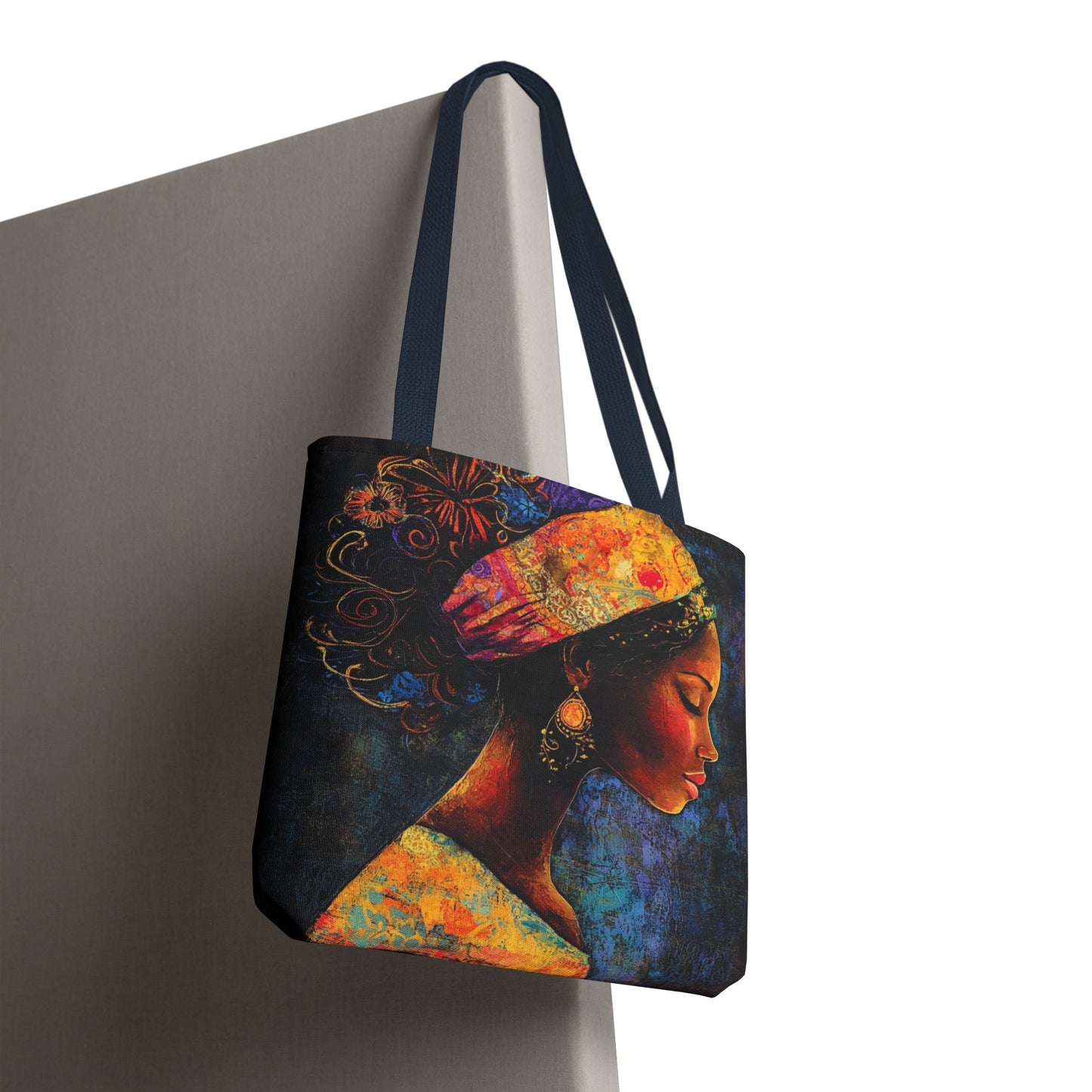 Colorful Woman Art Tote Bag - Vibrant African American Design