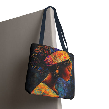 Colorful Woman Art Tote Bag - Vibrant African American Design