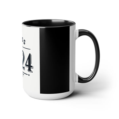 Two-Tone Coffee Mugs, 15oz