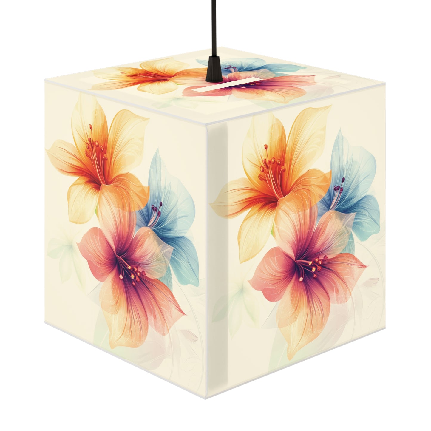 Elegant Floral Light Cube Lamp - Perfect for Home Decor & Gifts