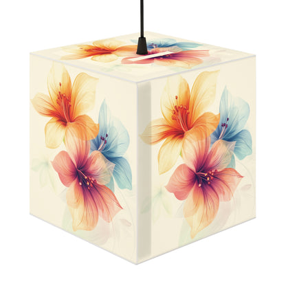 Elegant Floral Light Cube Lamp - Perfect for Home Decor & Gifts