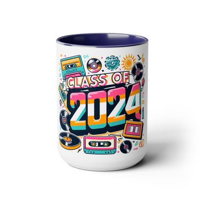 Two-Tone Coffee Mugs, 15oz