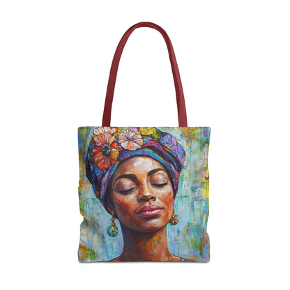 Vibrant Art Tote Bag with Floral Design