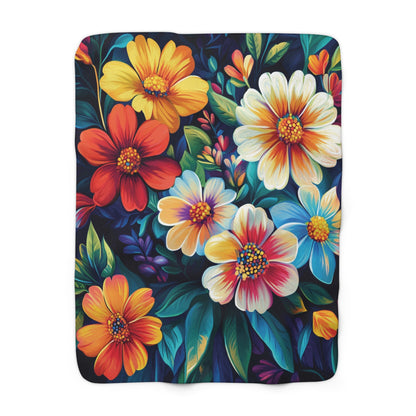 Flowers -  Sherpa Fleece Blanket
