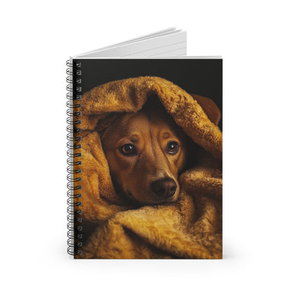 Cozy Dog Spiral Notebook - Ruled Line for Pet Lovers