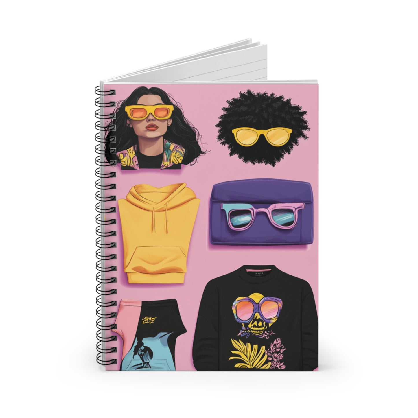 Vibrant Fashion Spiral Notebook - Chic Summer Style