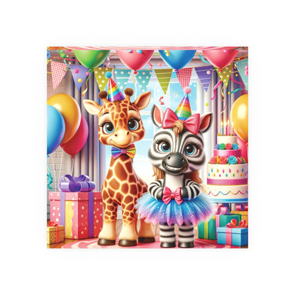 Whimsical Animal Party Poste Print - Fun for Kids' Celebrations