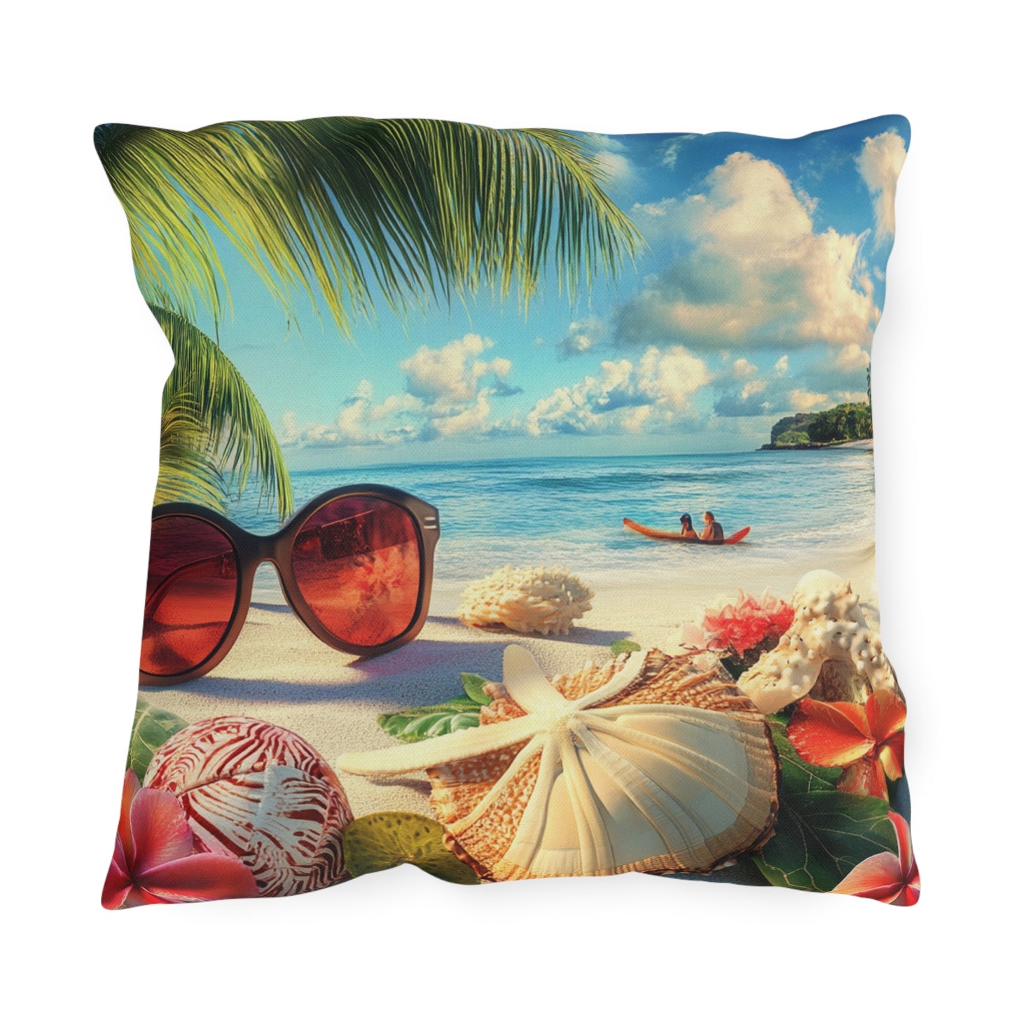 Coastal Vibes Outdoor Pillows - Tropical Beach Decorative Cushions
