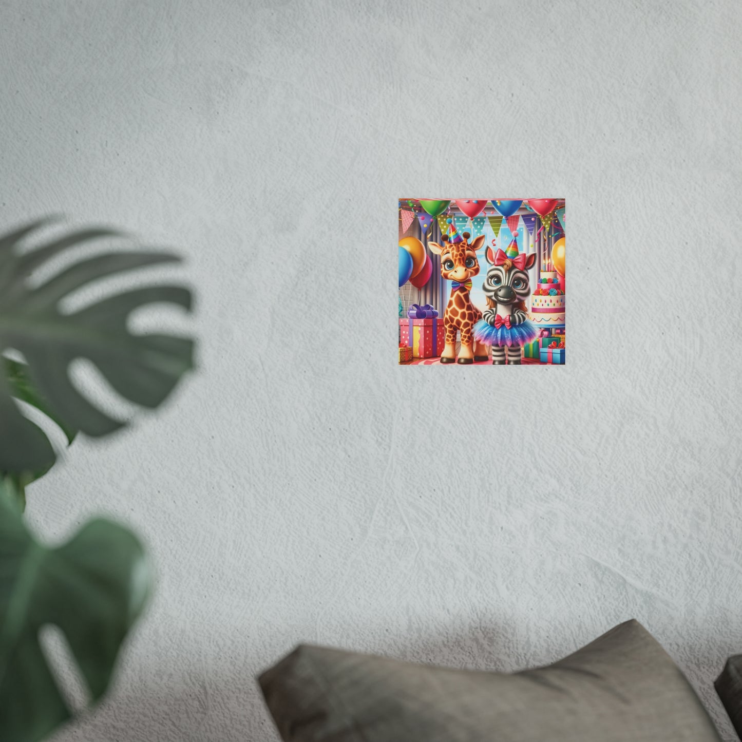 Whimsical Animal Party Poste Print - Fun for Kids' Celebrations