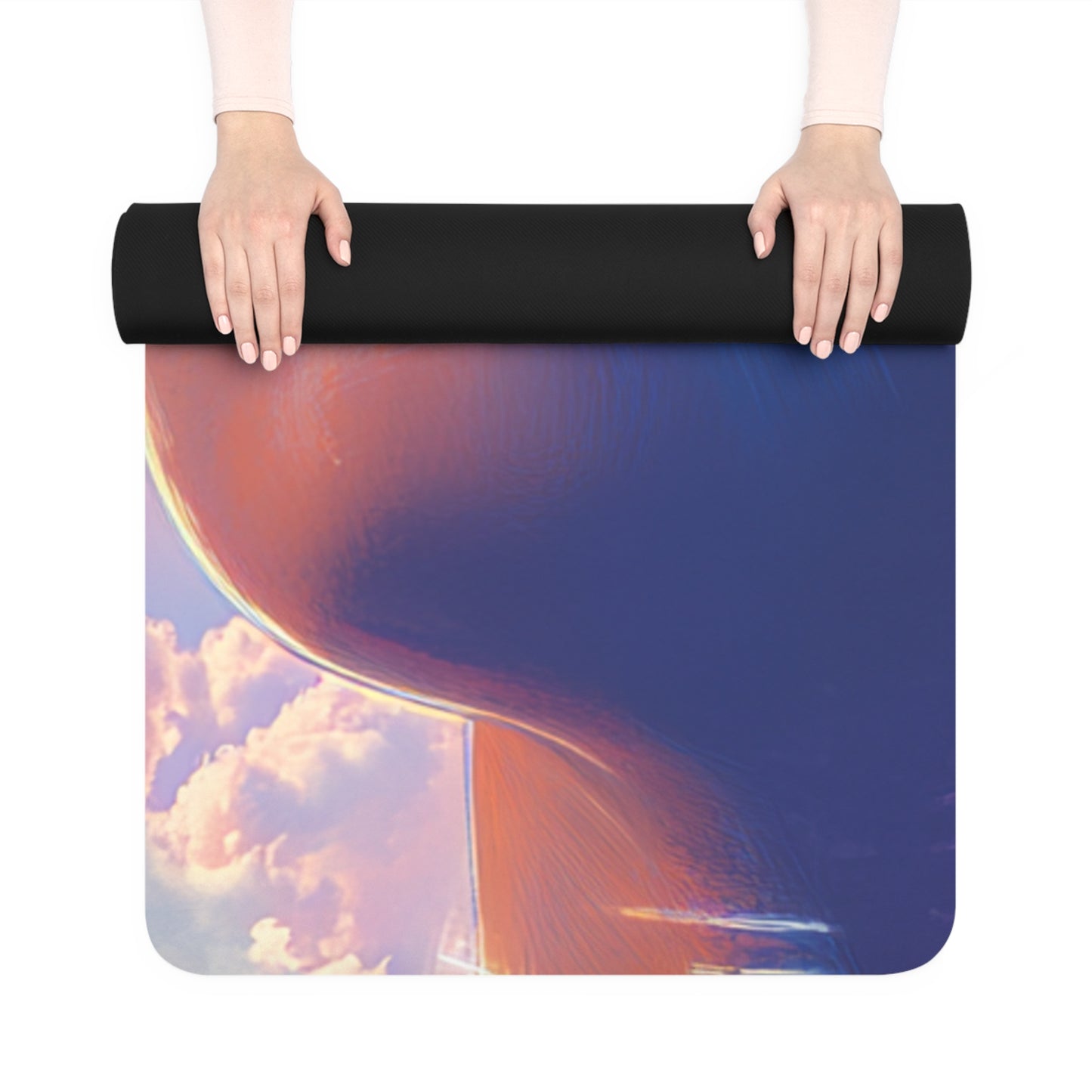 Colorful Rubber Yoga Mat, Eco-Friendly Fitness Mat, Meditation Mat, Non-Slip Exercise Mat, Yoga Gift for Her, Wellness Accessory