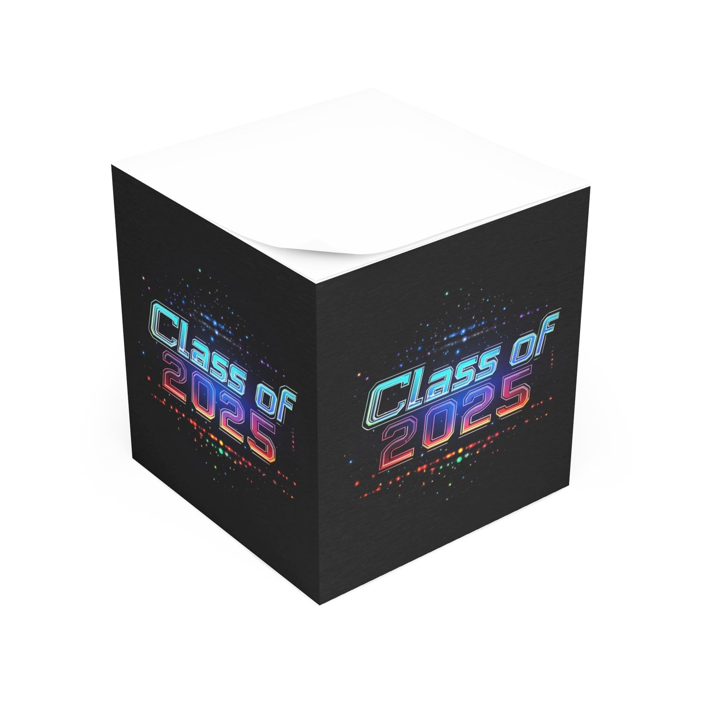 Graduation Note Cube - Class of 2025 - Colorful Memo Pad for Students