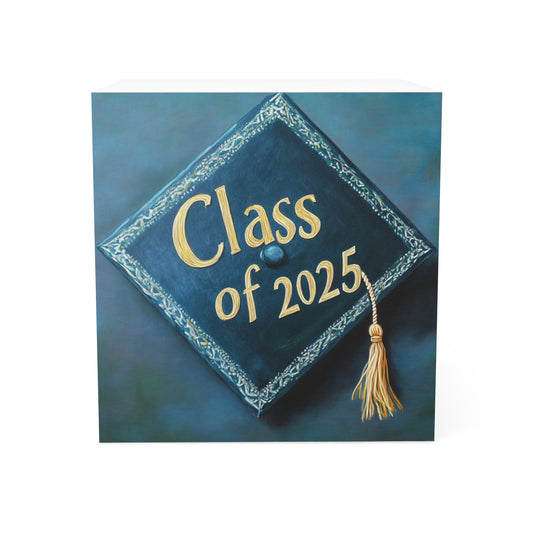 Graduation Note Cube - Class of 2025 Sticky Notes, Graduation Gift, Desk Accessory, Student Keepsake, Memo Pad