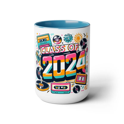 Two-Tone Coffee Mugs, 15oz