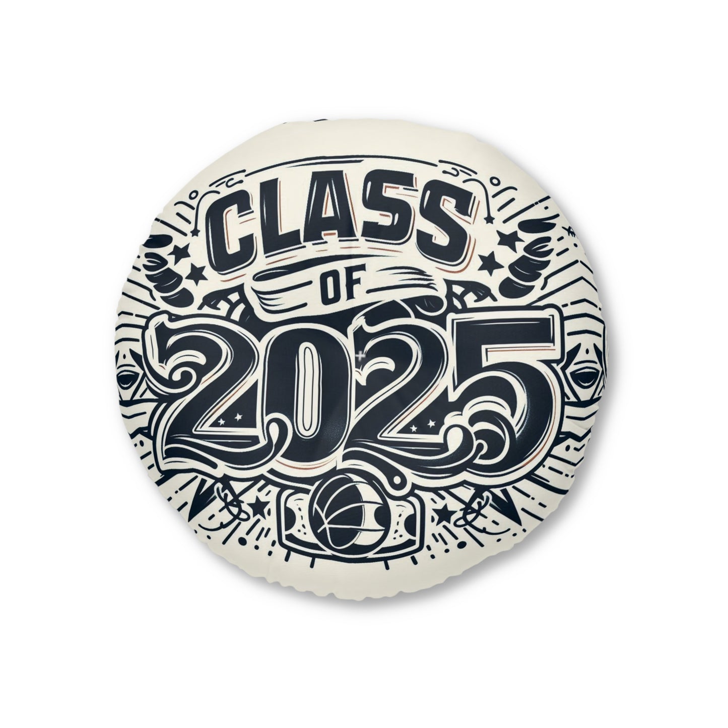 Class of 2025 Tufted Floor Pillow, Round | Graduation Gift, Home Decor, College Essentials, Cozy Seating, Unique Celebration