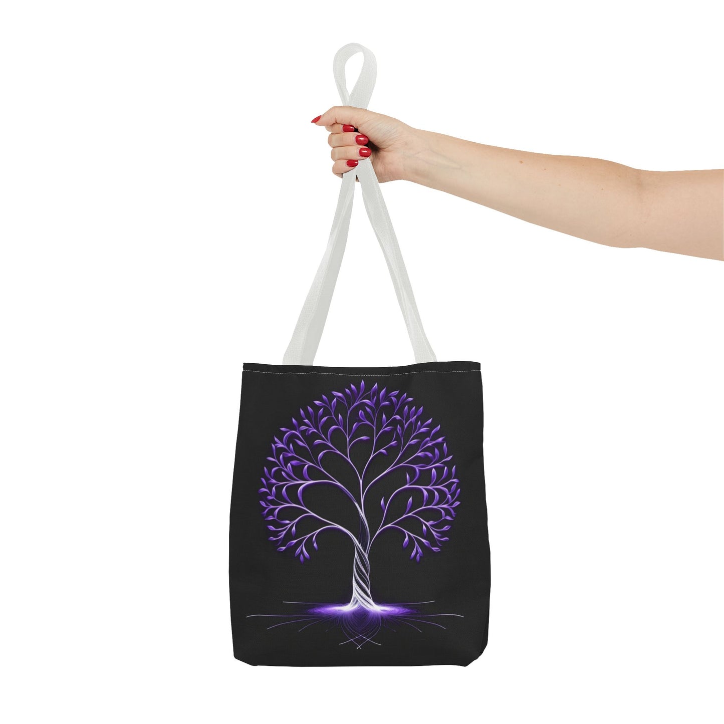 Elegant Purple Tree Design Tote Bag - Nature Lover's Accessory