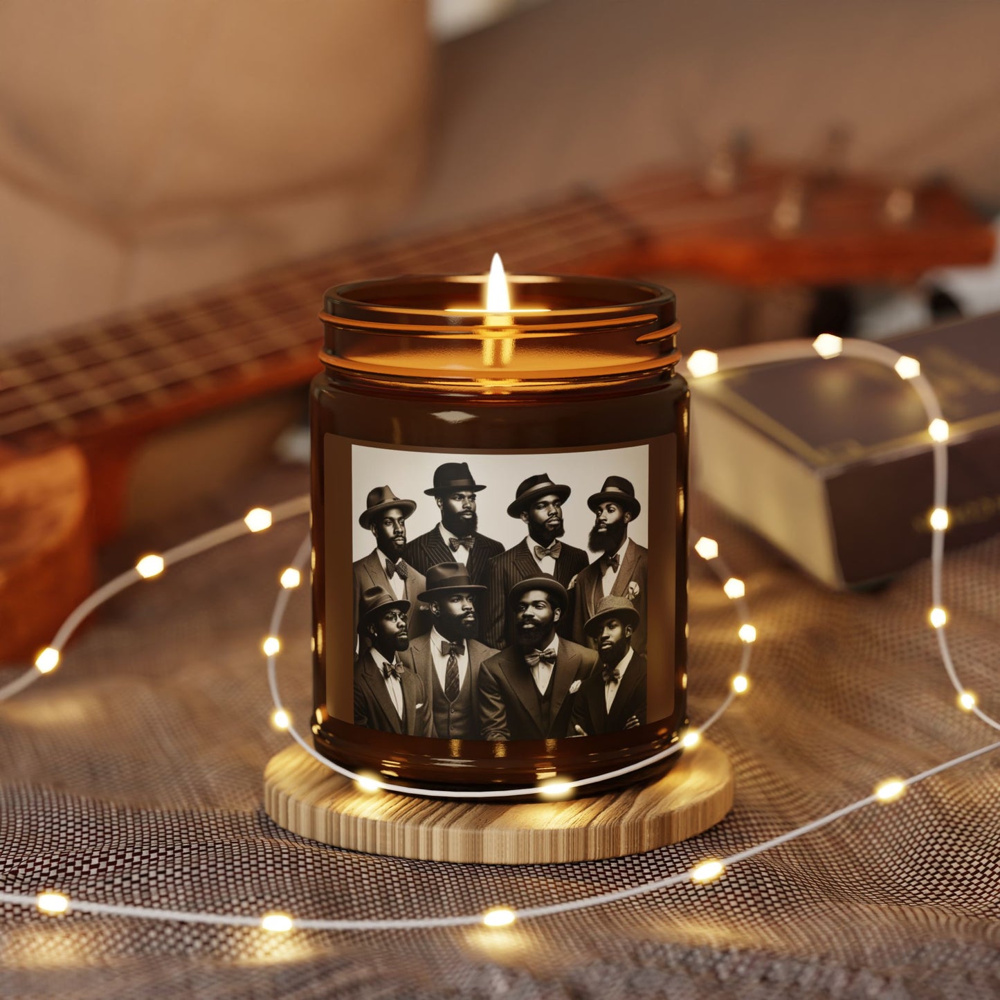 Scented Soy Candle (Multi-Size, Amber Jar)