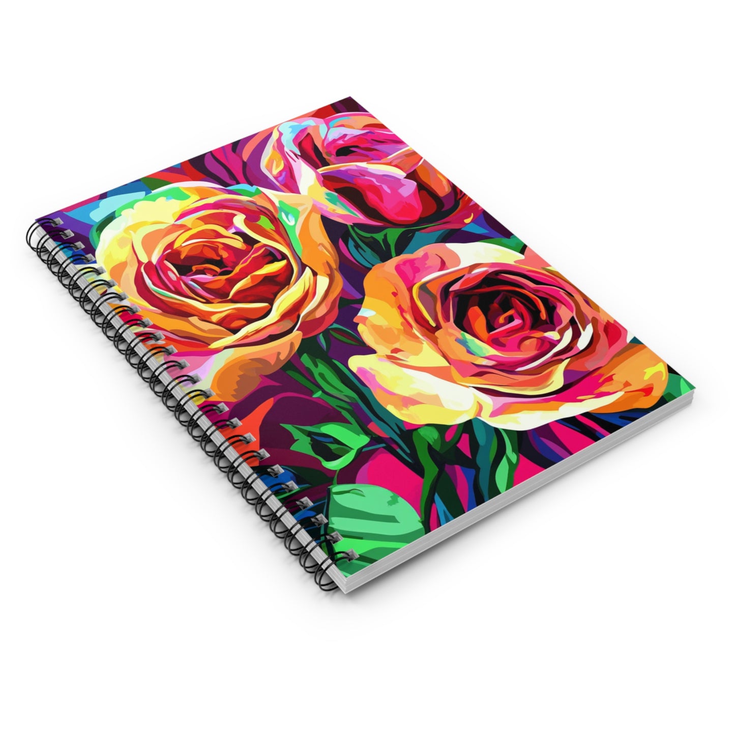 Vibrant Floral Spiral Notebook - Ruled Line for Creative Minds