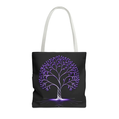 Elegant Purple Tree Design Tote Bag - Nature Lover's Accessory