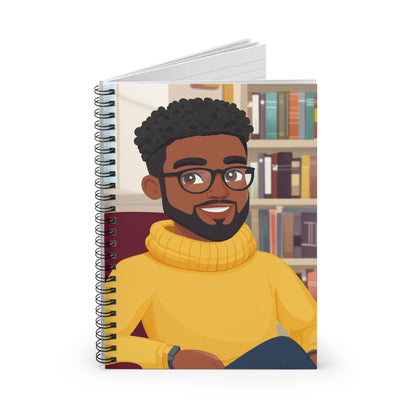 Cozy Character Spiral Notebook - Perfect for Book Lovers and Students