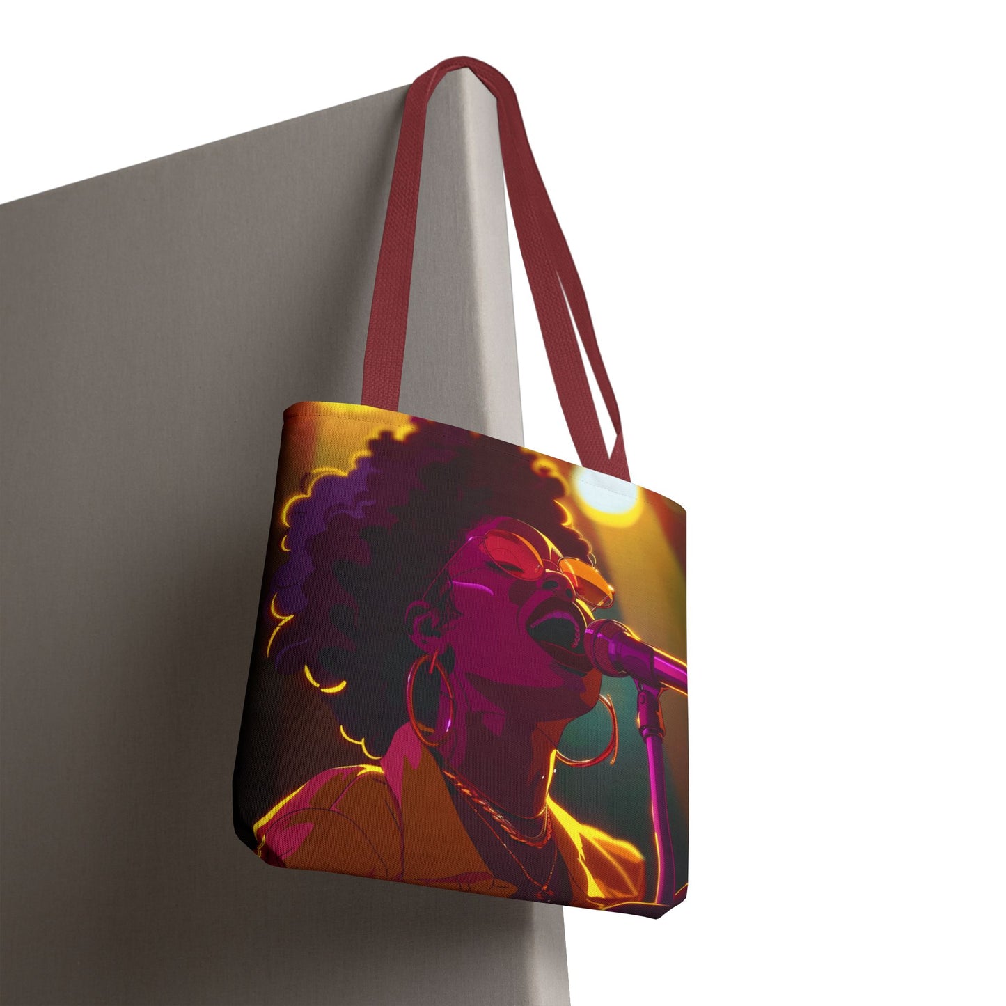 Vibrant Singer Tote Bag - Perfect for Music Lovers and Concert Goers