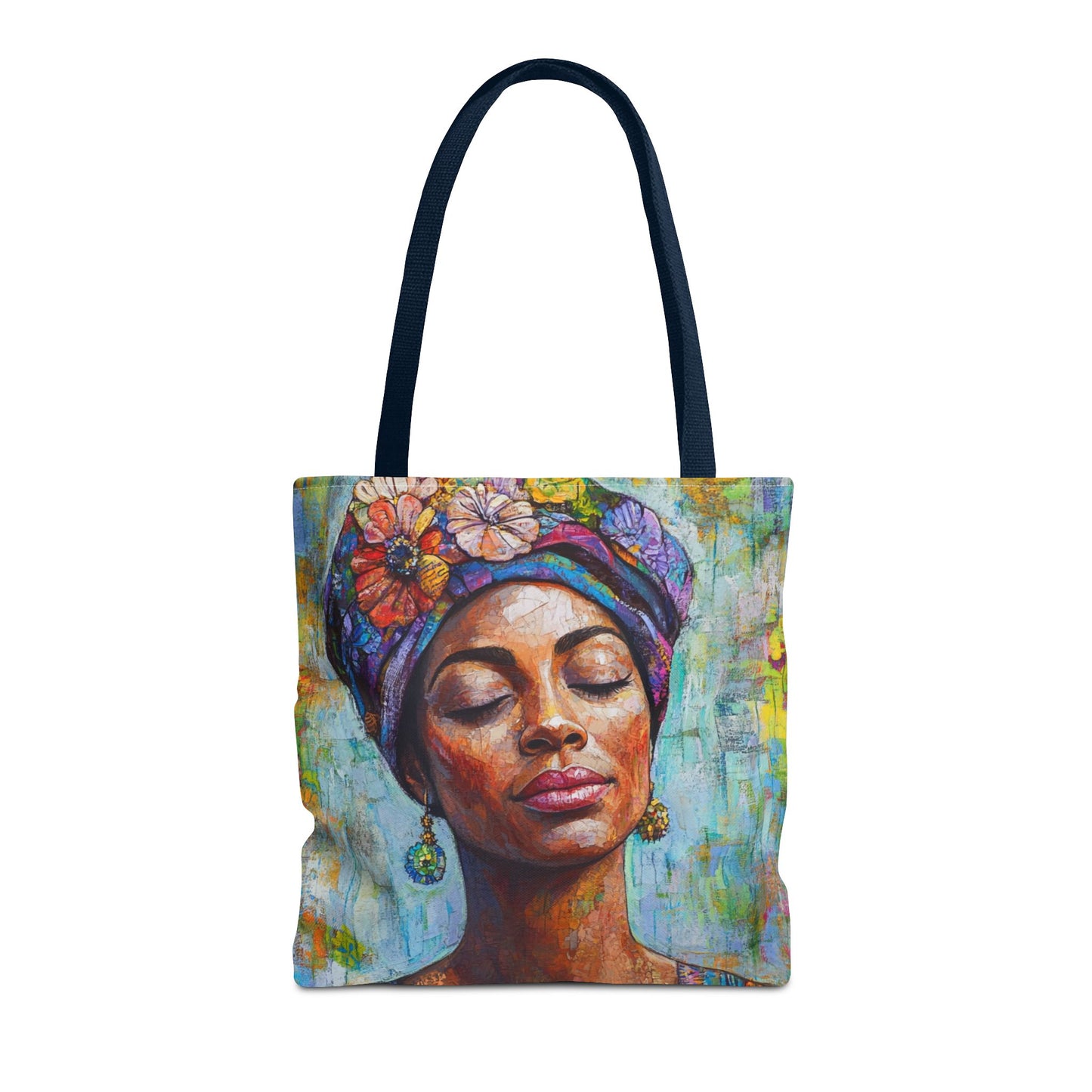 Vibrant Art Tote Bag with Floral Design