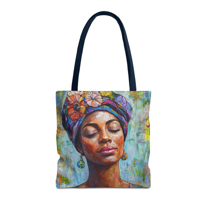 Vibrant Art Tote Bag with Floral Design