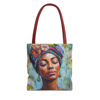 Vibrant Art Tote Bag with Floral Design
