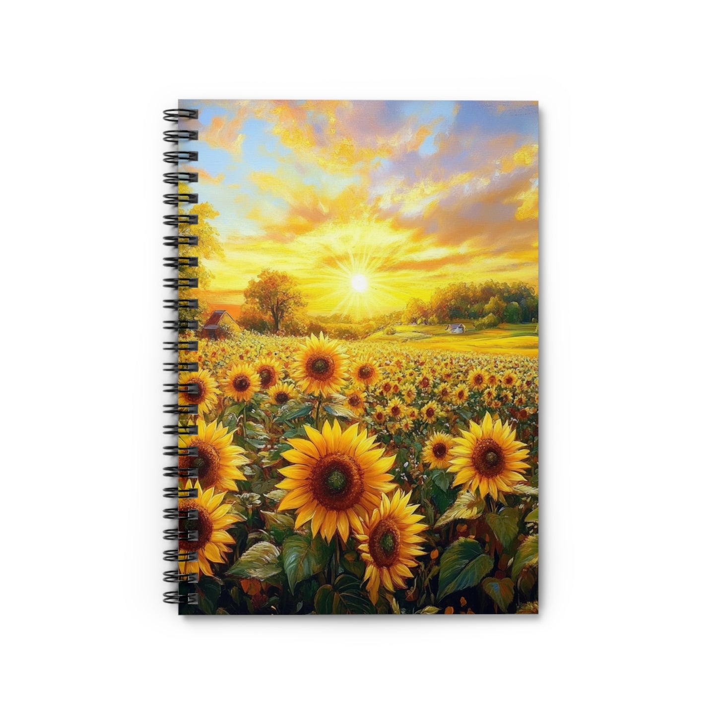 Sunflower Spiral Notebook - Ruled Line for Daily Inspiration