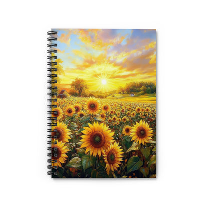 Sunflower Spiral Notebook - Ruled Line for Daily Inspiration