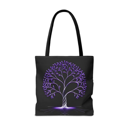 Elegant Purple Tree Design Tote Bag - Nature Lover's Accessory