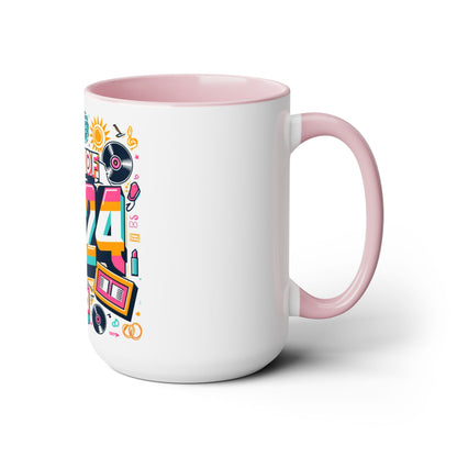 Two-Tone Coffee Mugs, 15oz