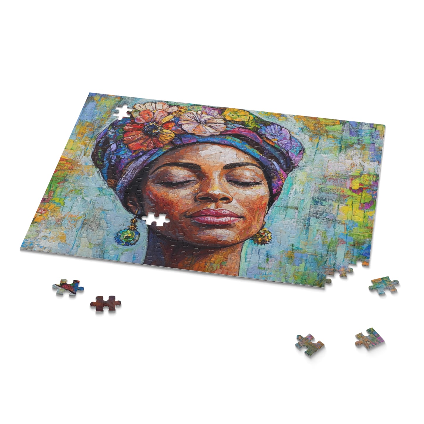 Serene Beauty Puzzle – 120/252/500-Piece Colorful Floral Design for Relaxation and Mindfulness