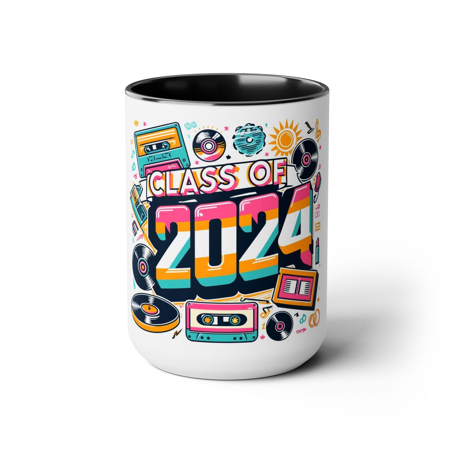 Two-Tone Coffee Mugs, 15oz