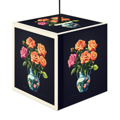 Elegant Floral Light Cube Lamp - Charming Home Decor