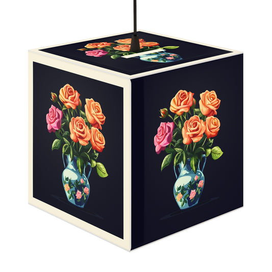 Elegant Floral Light Cube Lamp - Charming Home Decor