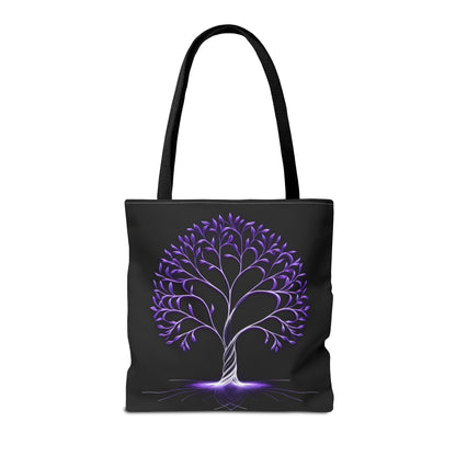 Elegant Purple Tree Design Tote Bag - Nature Lover's Accessory