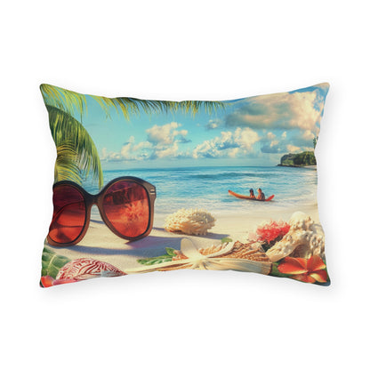 Coastal Vibes Outdoor Pillows - Tropical Beach Decorative Cushions