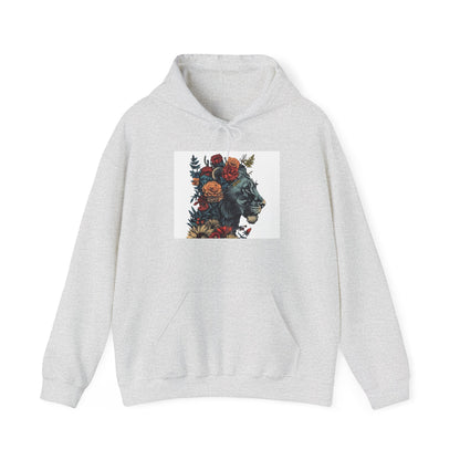 Lion with Floral Head Dress - Unisex Heavy Blend™ Hooded Sweatshirt