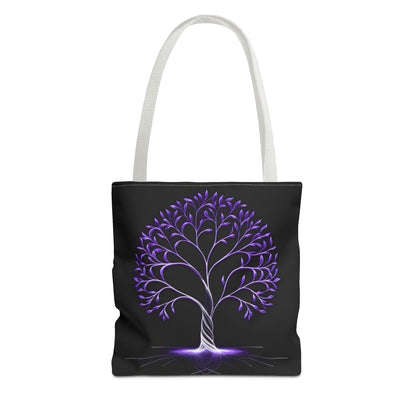 Elegant Purple Tree Design Tote Bag - Nature Lover's Accessory